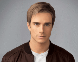 Perruque homme blond foncé-min